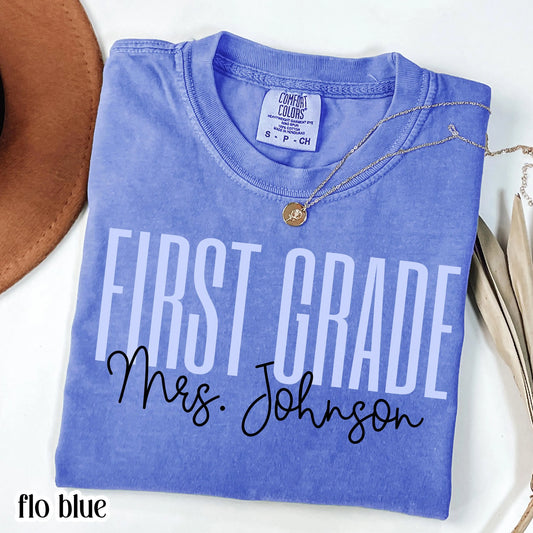 Comfort Colors Teacher Shirt, First Grade Teacher Shirt, 1st Grade Teacher Shirt, 1st Grade Teacher Tee, Back to School Shirt, Teacher Tee