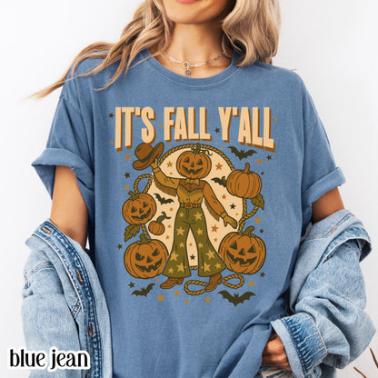 Western Country Pumpkin Comfort Colors Fall Tee