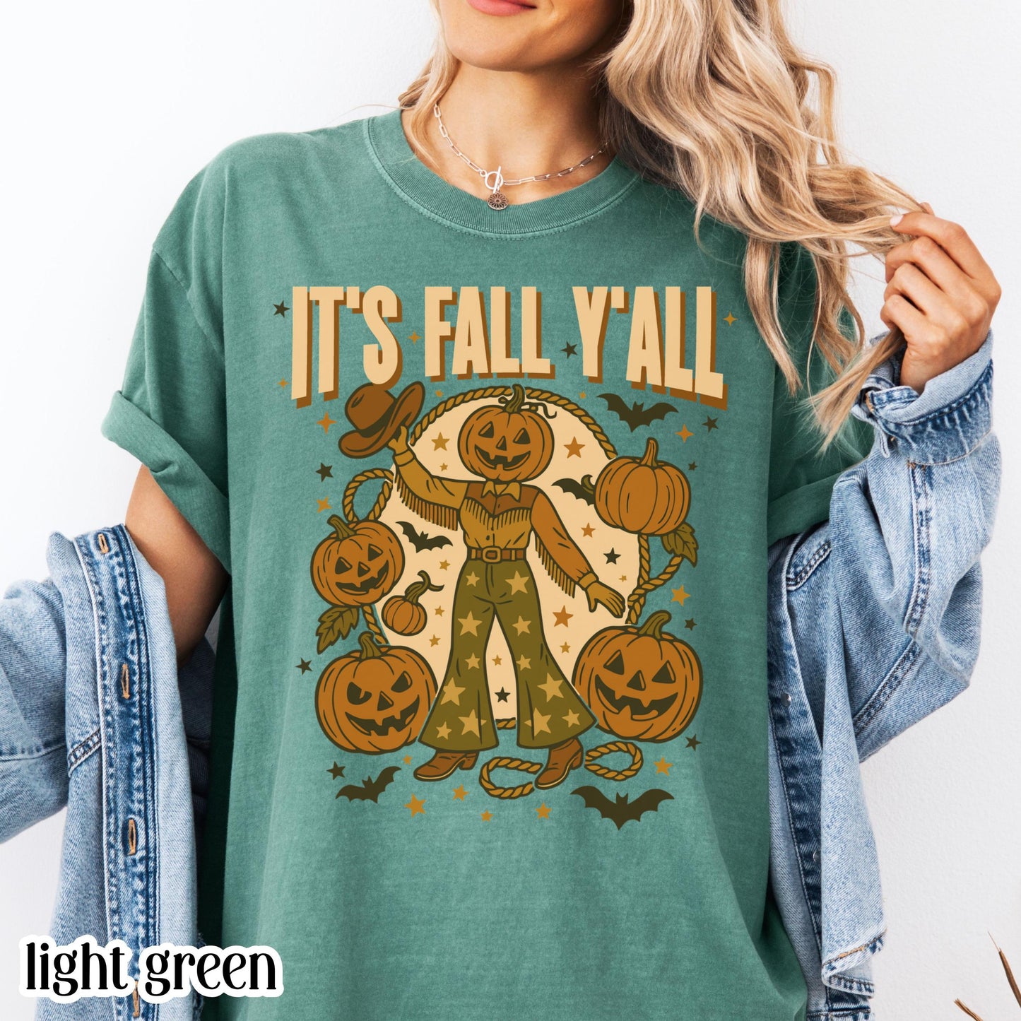 Western Country Pumpkin Comfort Colors Fall Tee