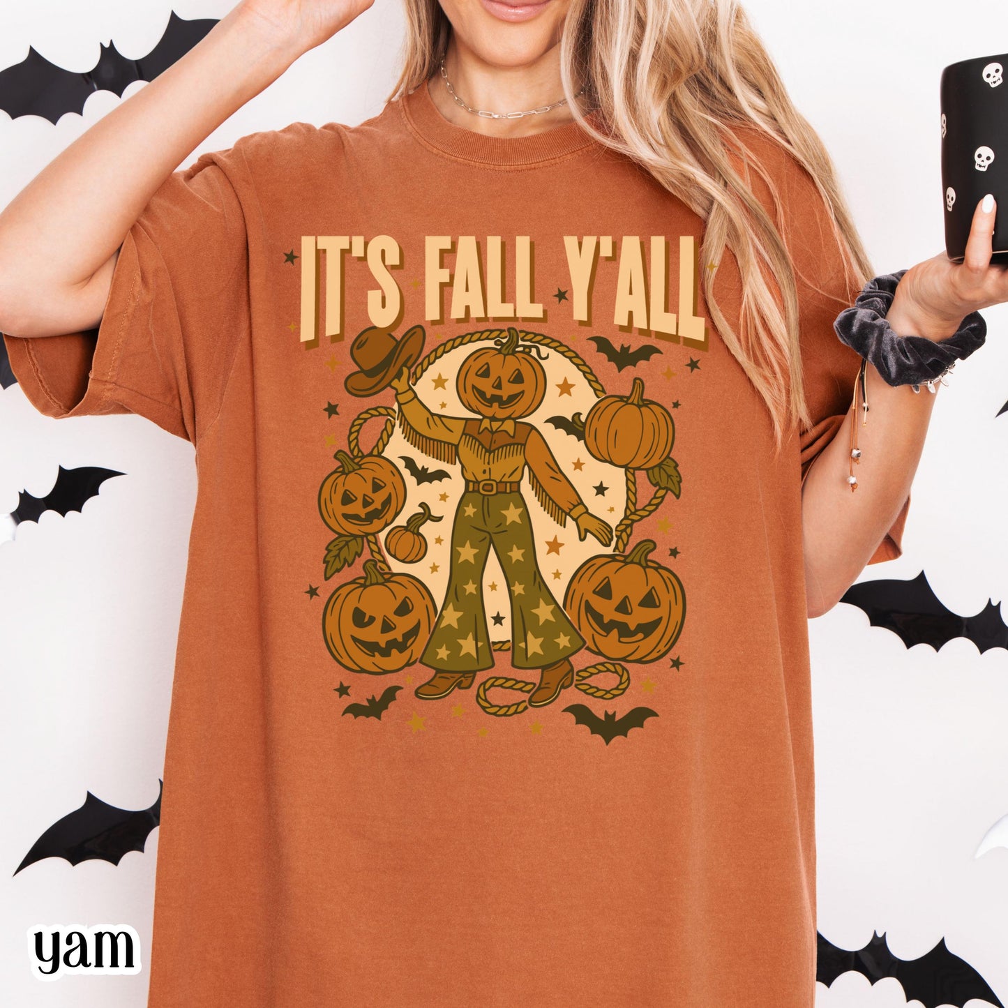 Western Country Pumpkin Comfort Colors Fall Tee