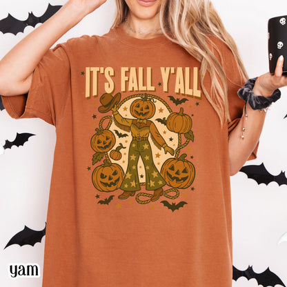 Western Country Pumpkin Comfort Colors Fall Tee