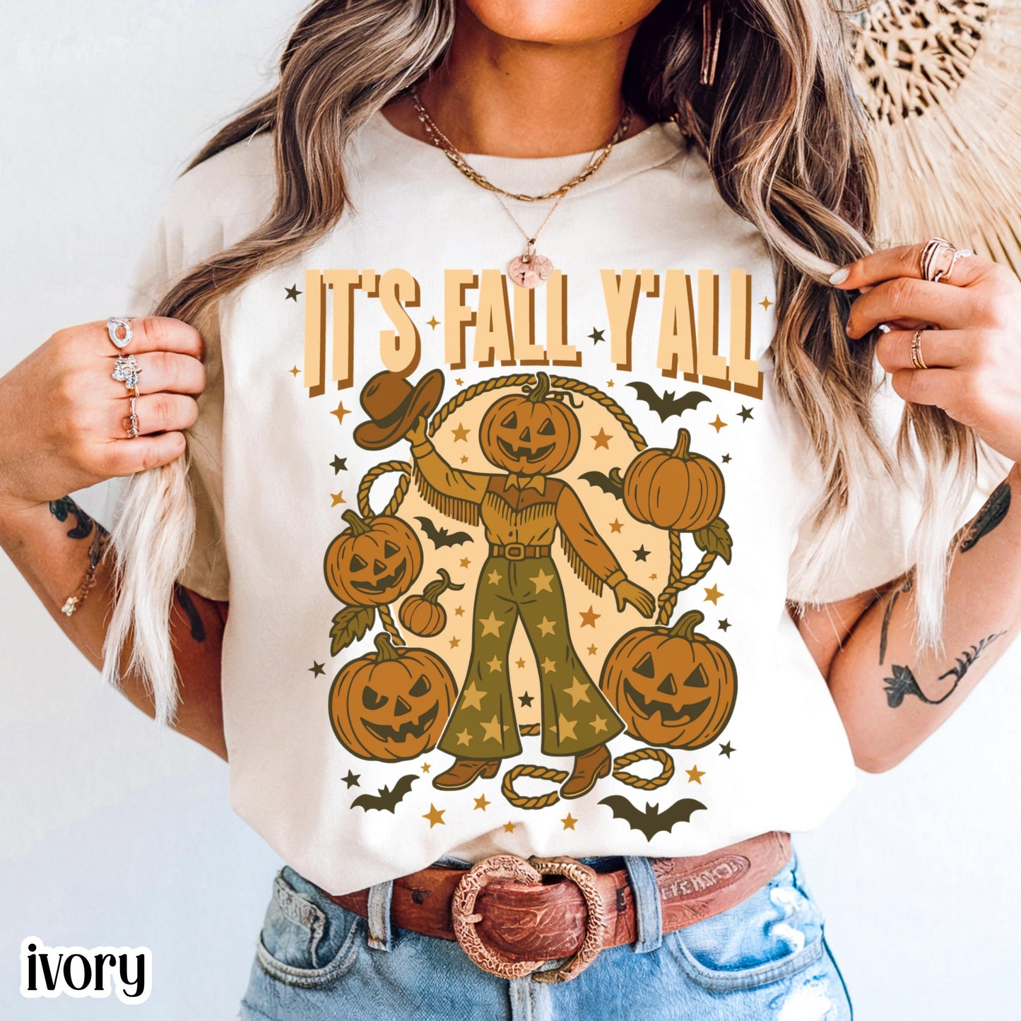 Western Country Pumpkin Comfort Colors Fall Tee