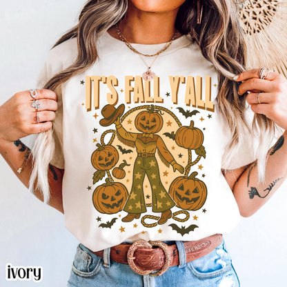 Western Country Pumpkin Comfort Colors Fall Tee