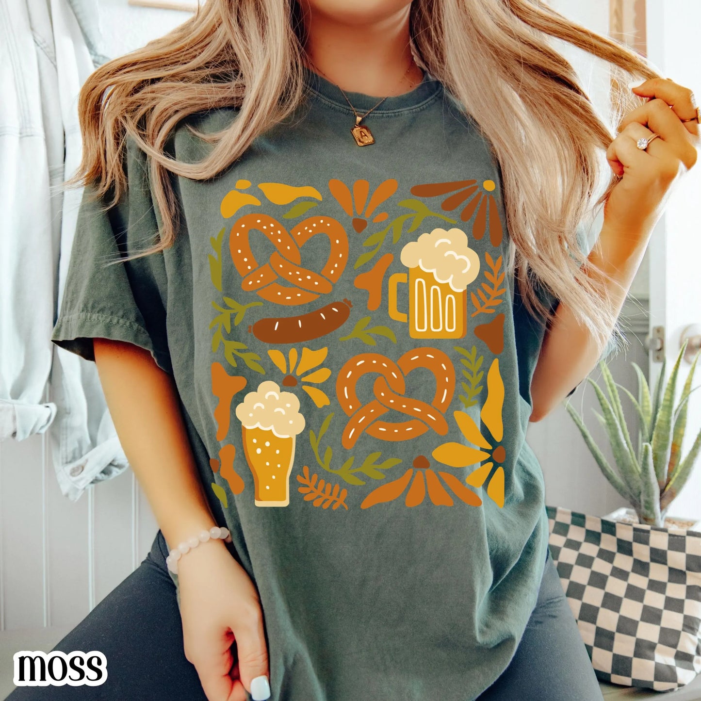 Oktoberfest Beer & Pretzel Comfort Colors Tee