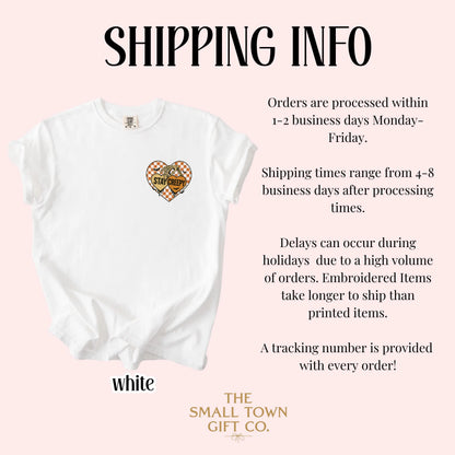 Skeleton Pumpkin Heart Comfort Colors Tee