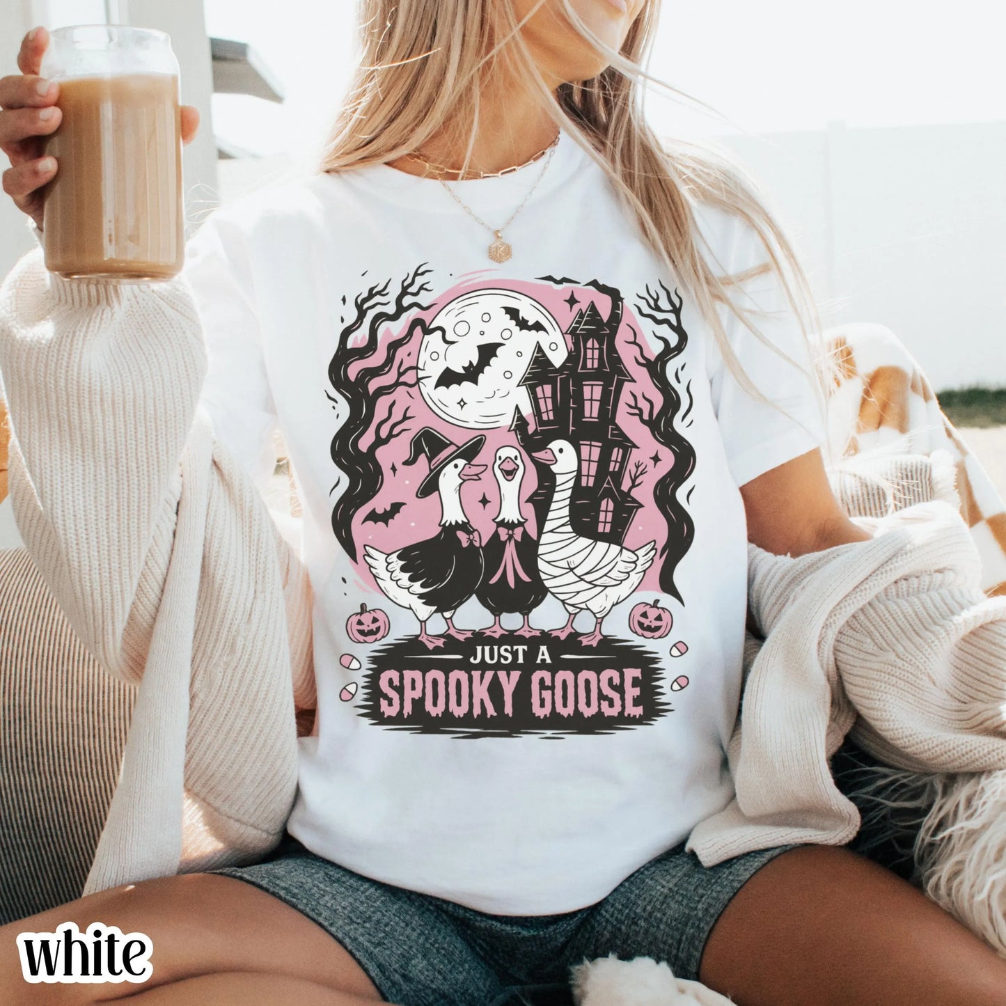 Silly Goose Haunted House Comfort Colors Tee