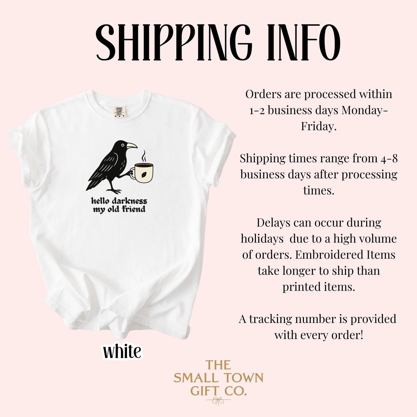 Coffee Lover Raven Crow Comfort Colors Tee