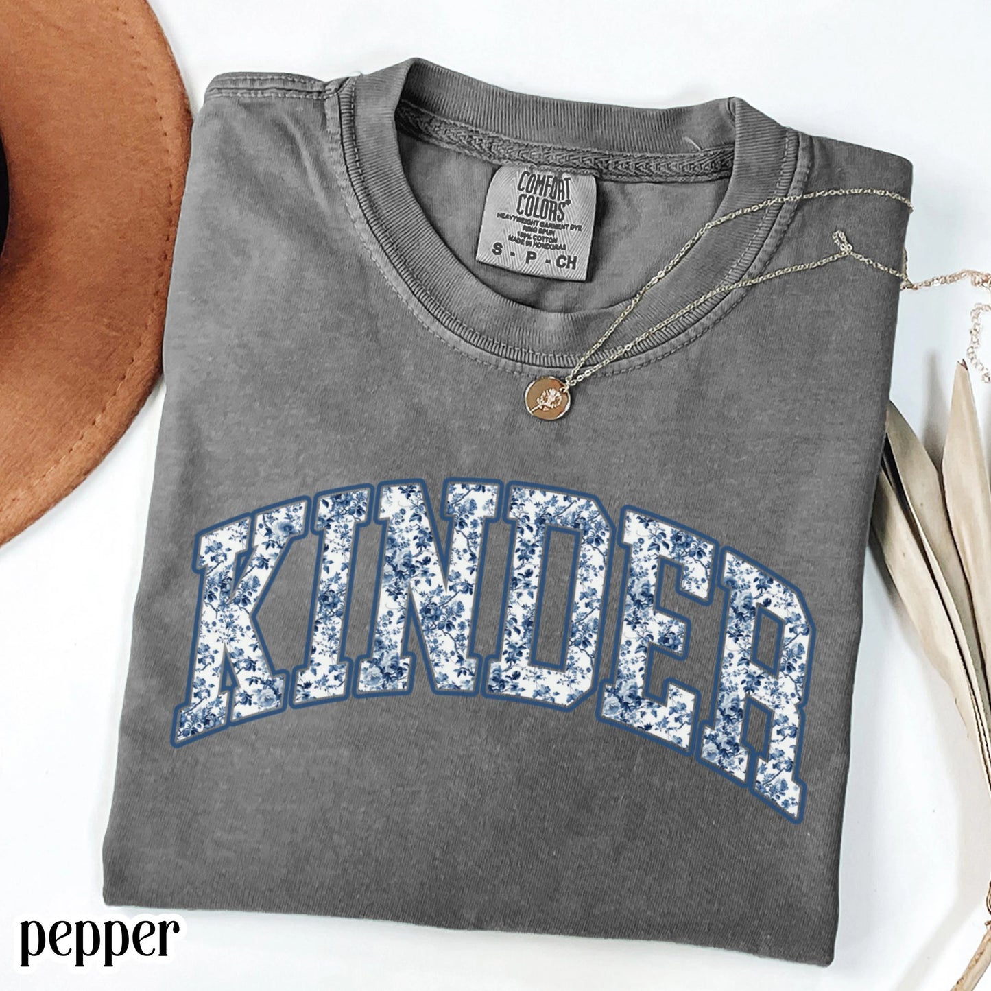 Kindergarten Comfort Colors Teacher Shirt Kinder Grade Teacher Shirt Kinder Teacher Shirt Toile Floral Teacher Tee Back to School Shirt