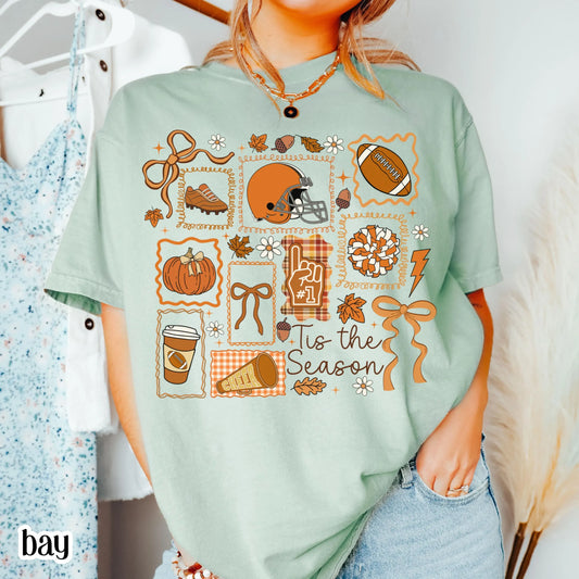 Football Cheer Fall Season Comfort Colors Tee