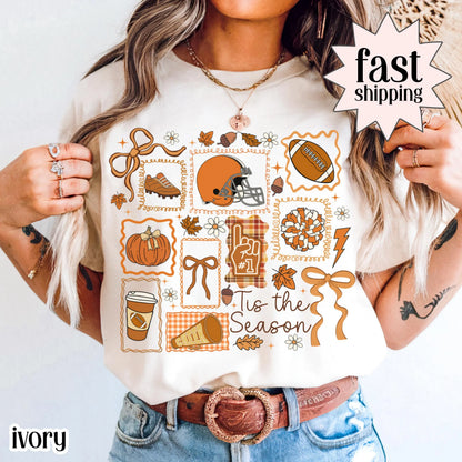 Football Cheer Fall Season Comfort Colors Tee