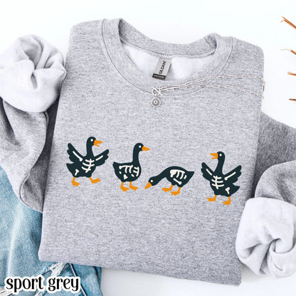 Goose Skeleton Halloween Sweatshirt