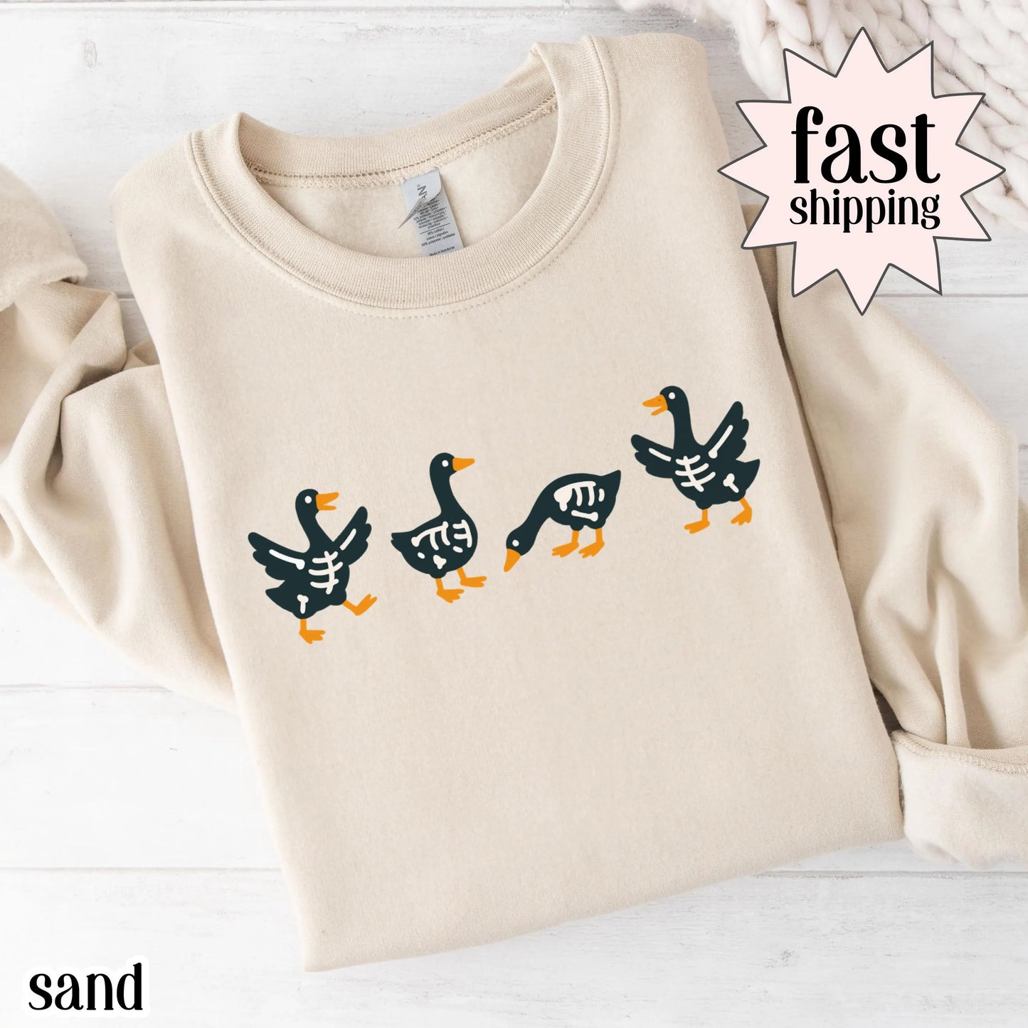 Goose Skeleton Halloween Sweatshirt