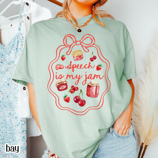 Speech Therapy Comfort Colors Shirt Speech Is My Jam Tshirt Communication Specialist Your Words Matter Tee For Speech Language Pathologist