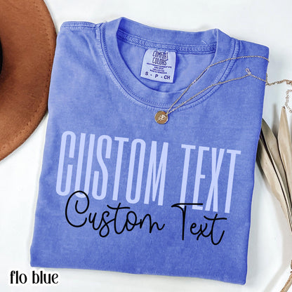 Custom Text Comfort Colors Shirt Teacher Back to School Shirt Matching Team Tshirt Personalized Name Tee Preschool First Grade Nurse T-shirt