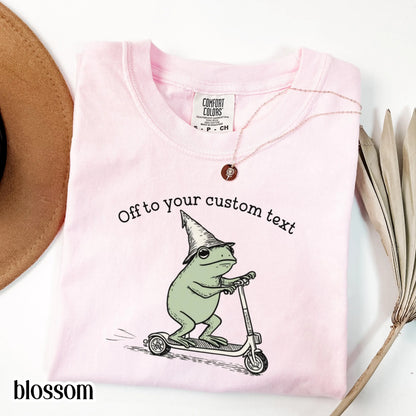 Custom Text Comfort Colors Shirt Funny Frog Teacher Back to School Tshirt Custom Text Tee Custom Teacher Appreciation Tee For Teacher