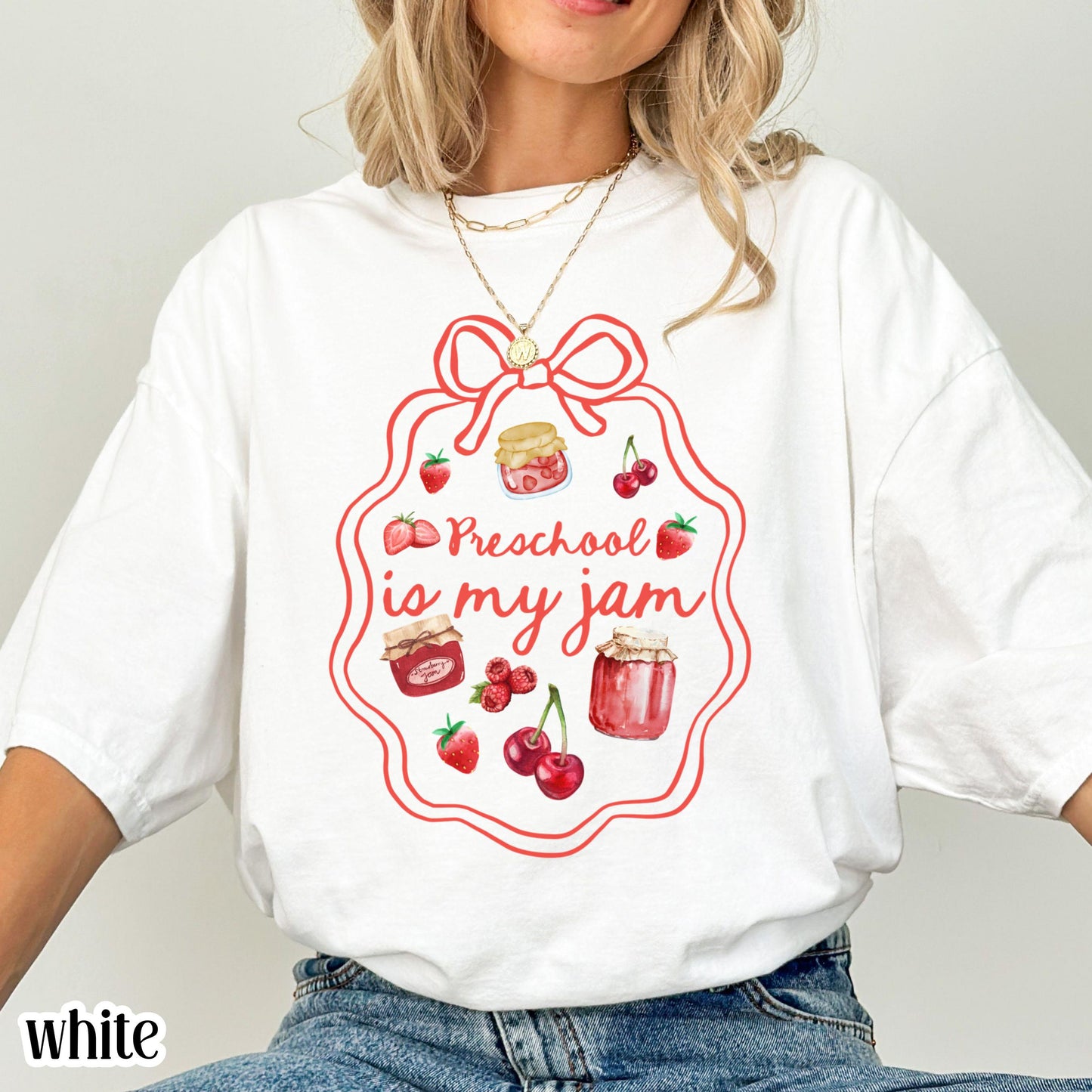 Preschool Comfort Colors Teacher Shirt Pre K Tee PreSchool Teacher TShirt Pre K Teacher T-Shirt Back to School Shirt Is My Jam Tee Gift