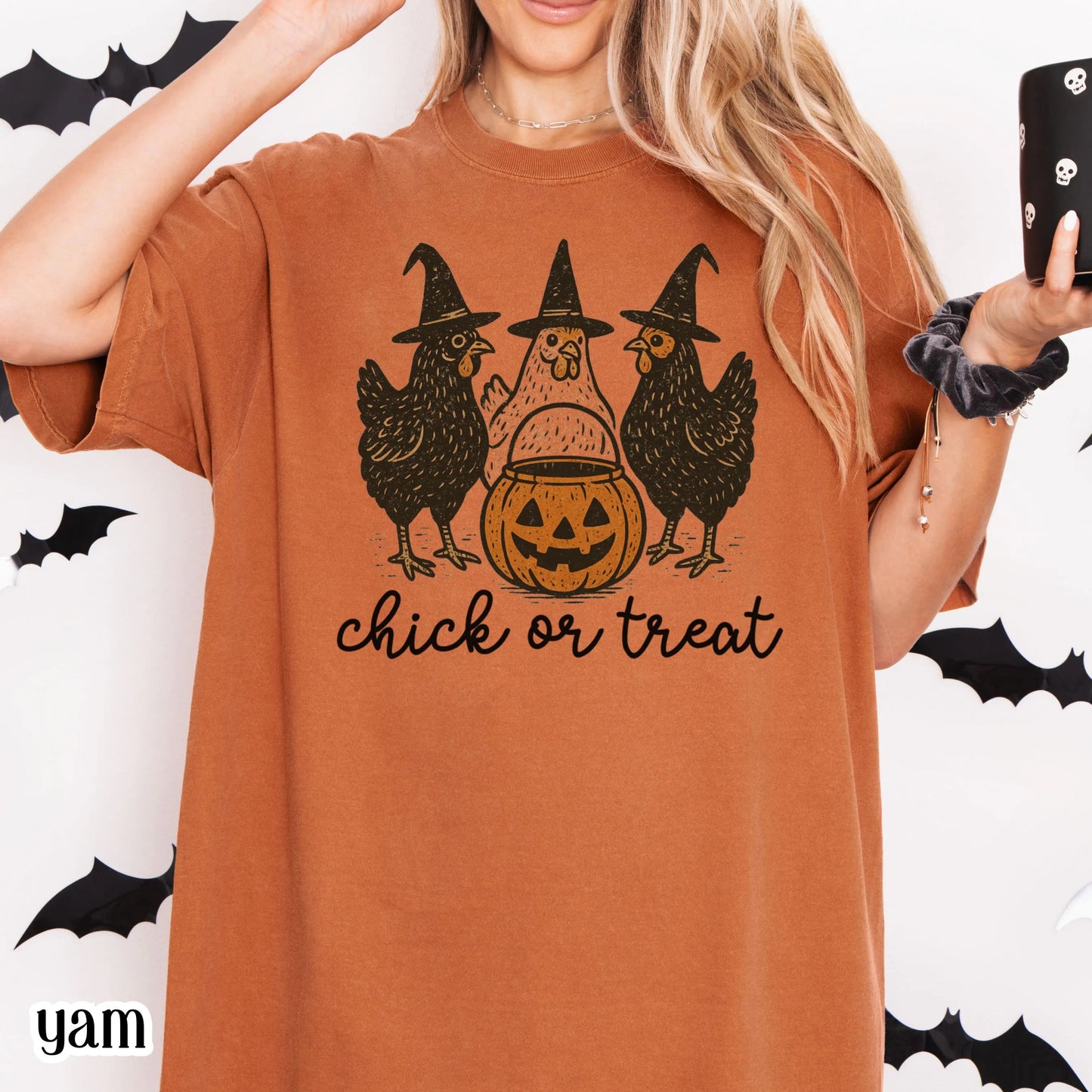 Witch Chicken Halloween Comfort Colors Tee