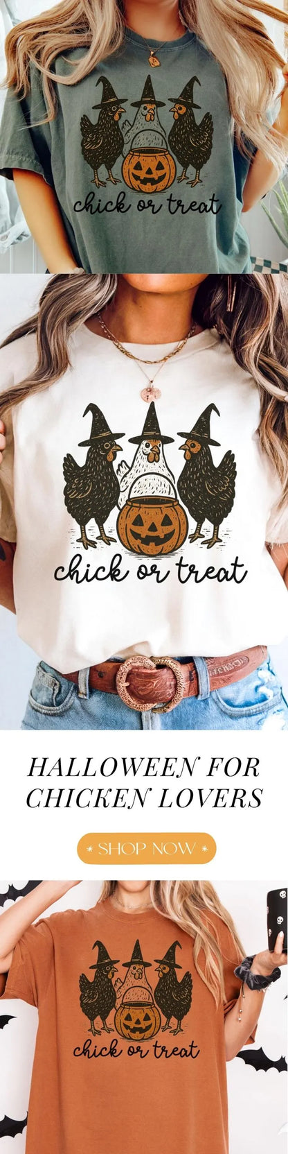 Witch Chicken Halloween Comfort Colors Tee