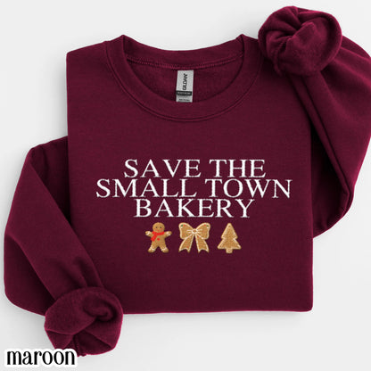 Embroidered Save The Small Town Bakery Gildan Sweatshirt