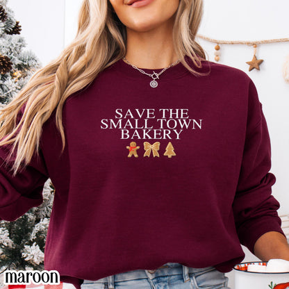 Embroidered Save The Small Town Bakery Sweatshirt