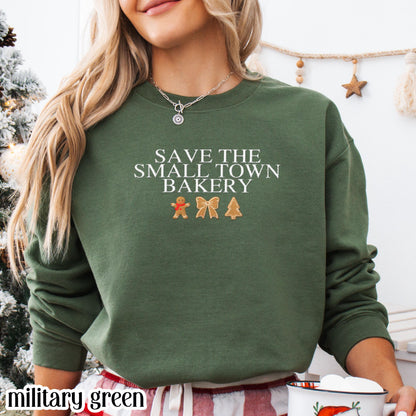 Embroidered Save The Small Town Bakery Sweatshirt
