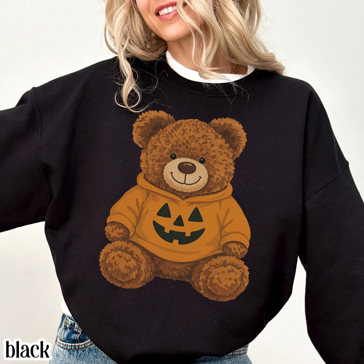 Cute Halloween Teddy Bear Gildan Sweatshirt