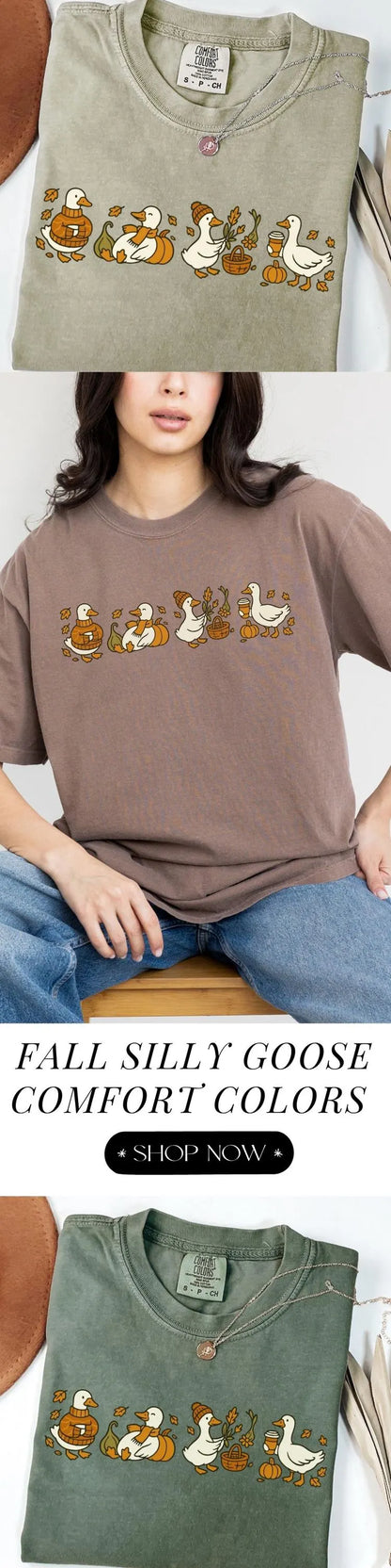 Cozy Silly Goose Fall Comfort Colors Tee