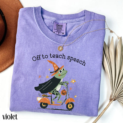 Halloween Speech Therapist Comfort Colors Tee