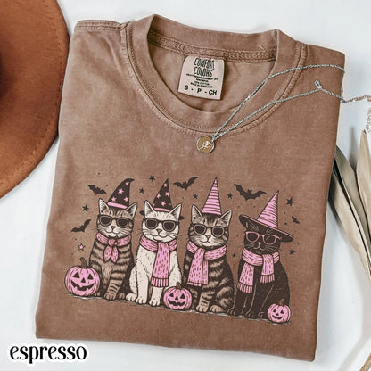 Spooky Halloween Cat Comfort Colors Tee