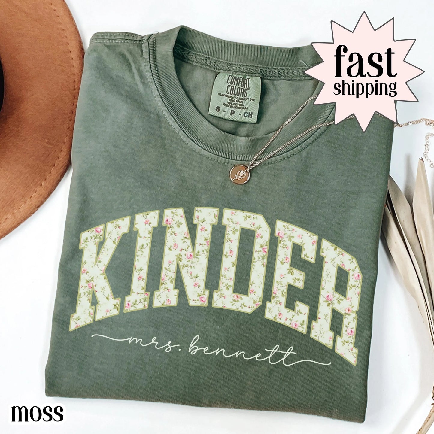 Kindergarten Custom Teacher Shirt Comfort Colors Kinder Tee Teacher Tshirt Back to School Teacher Appreciation Christmas Gift For Teacher