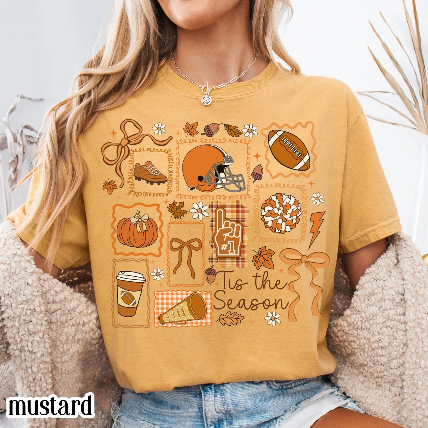 Football Cheer Fall Season Comfort Colors Tee