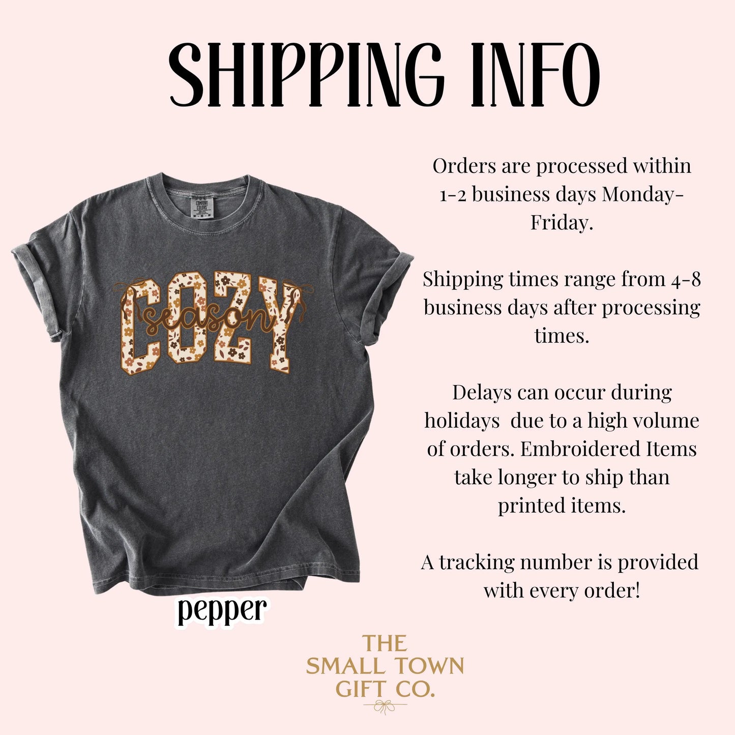 Cozy Season Pumpkin Floral Comfort Colors Tee