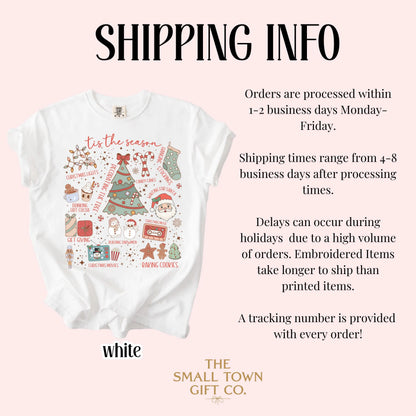 Tis The Season Holiday Cookie Baking Comfort Colors Tee