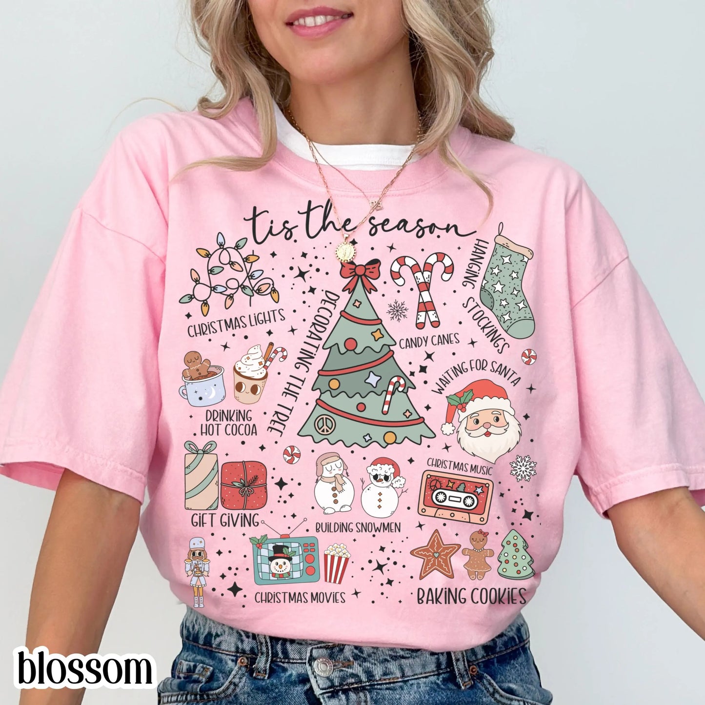 Tis The Season Holiday Cookie Baking Comfort Colors Tee