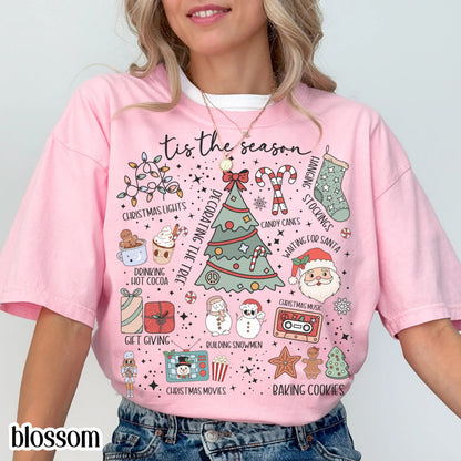 Tis The Season Holiday Cookie Baking Comfort Colors Tee