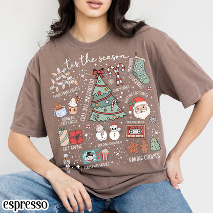 Tis The Season Holiday Cookie Baking Comfort Colors Tee