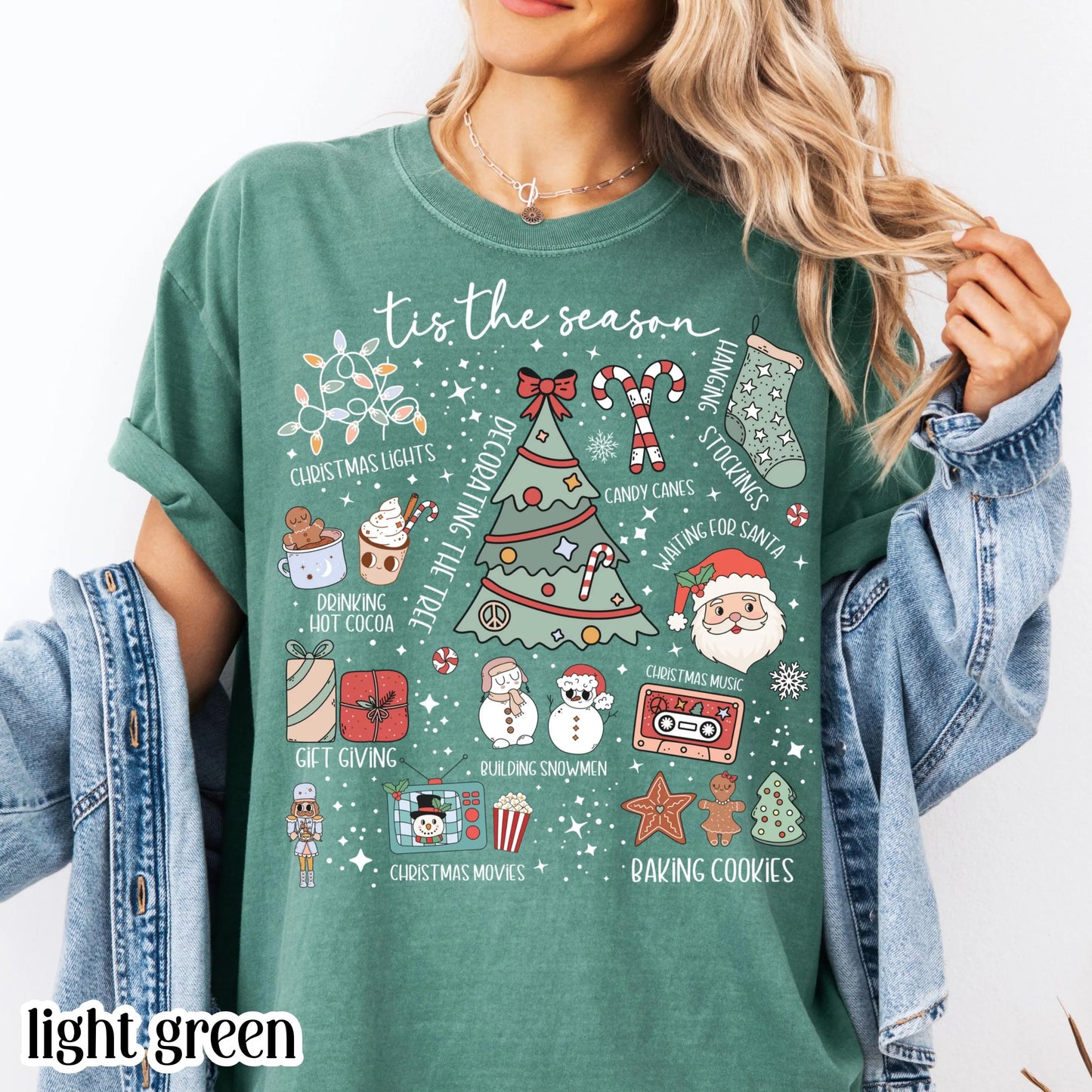 Tis The Season Holiday Cookie Baking Comfort Colors Tee
