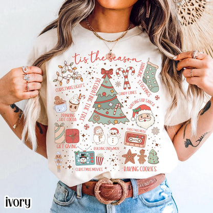 Tis The Season Holiday Cookie Baking Comfort Colors Tee