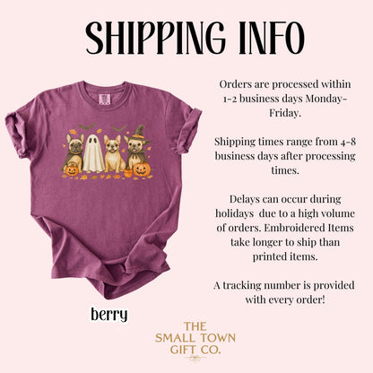 Halloween French Bulldog Comfort Colors Tee