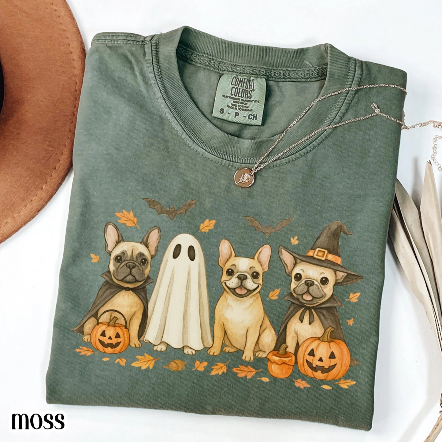 Halloween French Bulldog Comfort Colors Tee