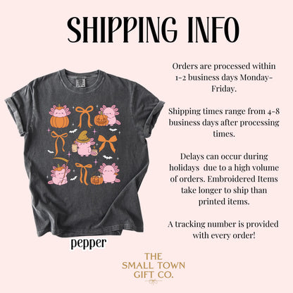 Youth Axolotl Halloween Comfort Colors Kids Tee