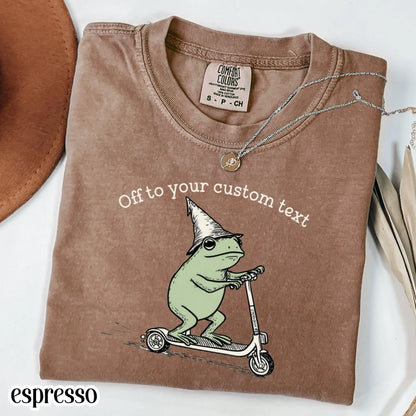 Custom Text Comfort Colors Shirt Funny Frog Teacher Back to School Tshirt Custom Text Tee Custom Teacher Appreciation Tee For Teacher