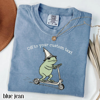 Custom Text Comfort Colors Shirt Funny Frog Teacher Back to School Tshirt Custom Text Tee Custom Teacher Appreciation Tee For Teacher