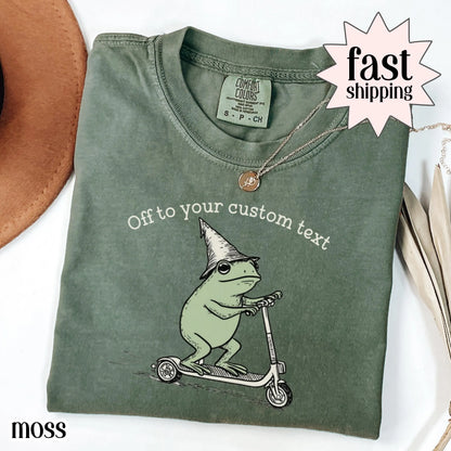 Custom Text Comfort Colors Shirt Funny Frog Teacher Back to School Tshirt Custom Text Tee Custom Teacher Appreciation Tee For Teacher