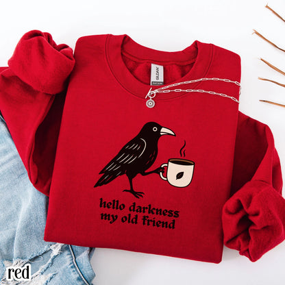 Coffee Lover Raven Crow Fall Sweatshirt