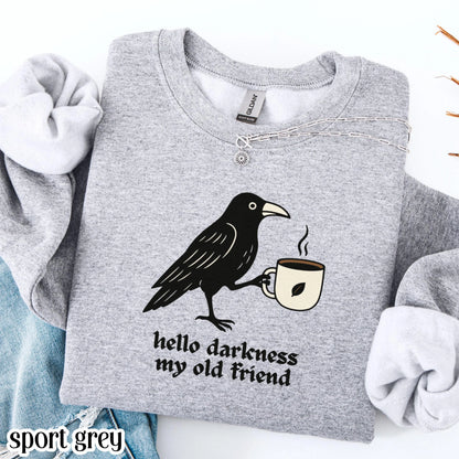 Coffee Lover Raven Crow Fall Sweatshirt