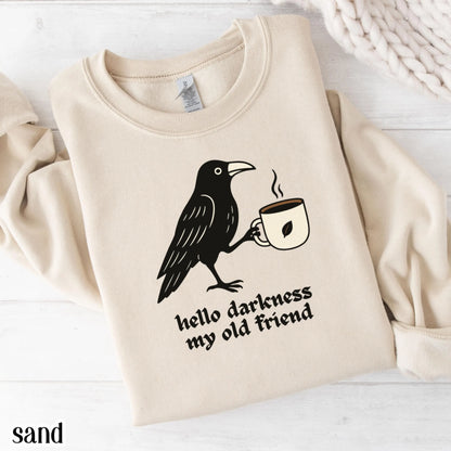 Coffee Lover Raven Crow Fall Sweatshirt