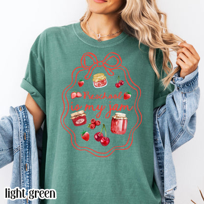 Preschool Comfort Colors Teacher Shirt Pre K Tee PreSchool Teacher TShirt Pre K Teacher T-Shirt Back to School Shirt Is My Jam Tee Gift