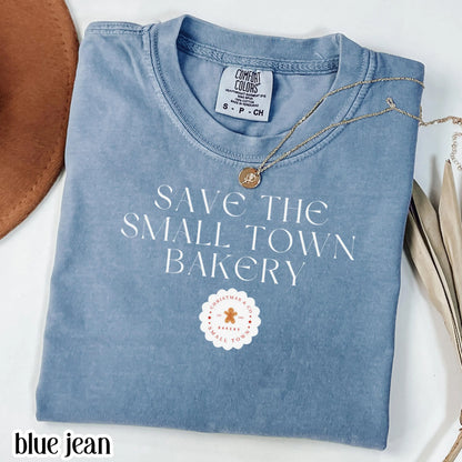 Save The Small Town Bakery Christmas Comfort Colors Tee