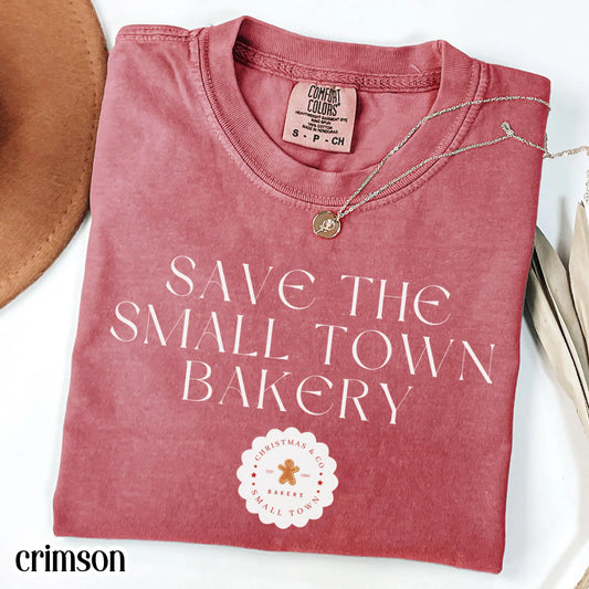 Save The Small Town Bakery Christmas Comfort Colors Tee
